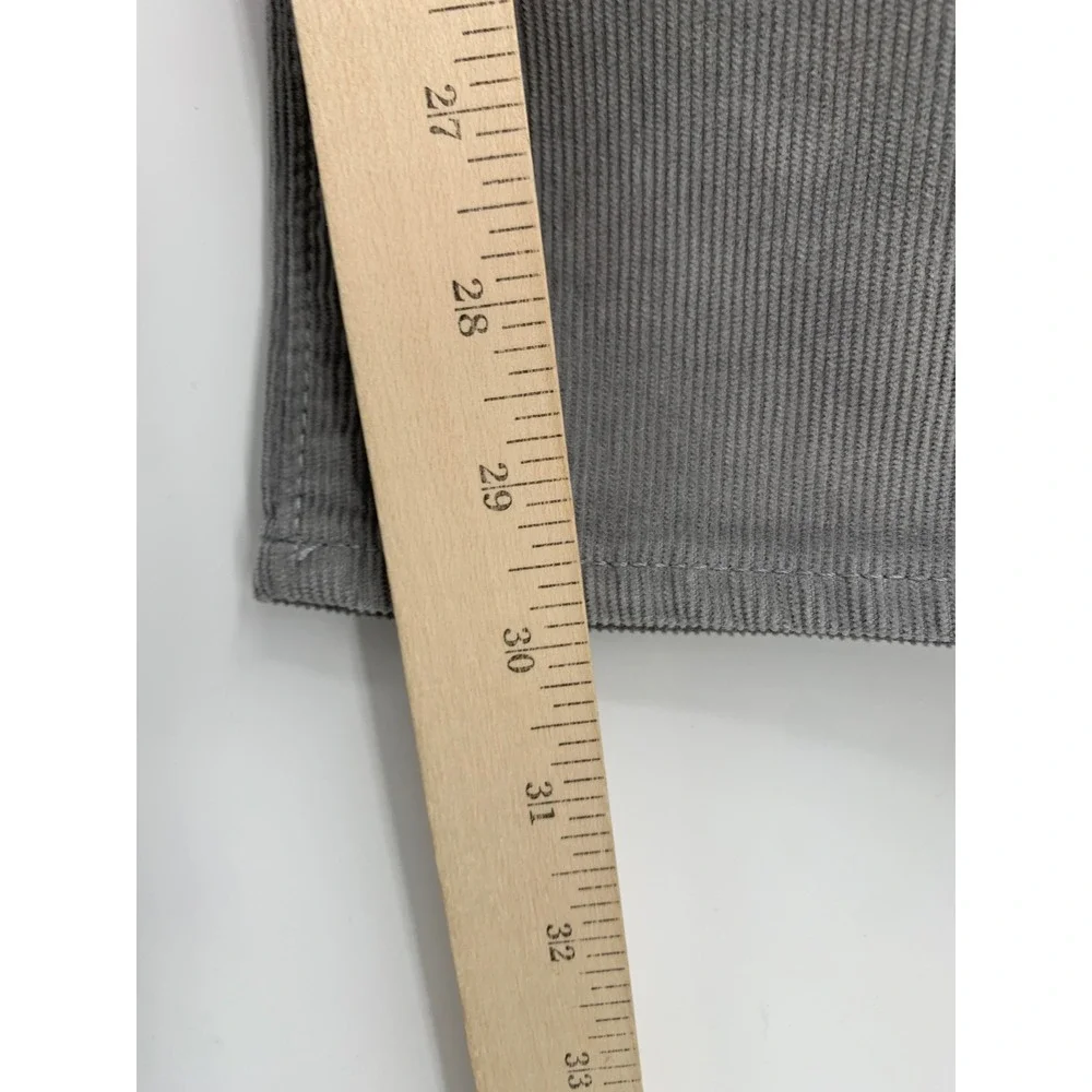 J Crew Corduroy Pants Mens 36x30 Gray Slim Flex Cotton Fall Preppy NEW